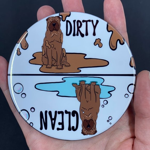 Brown Shar Pei Dog Dishwasher Magnet Kitchen Decor - Picture 2 of 4